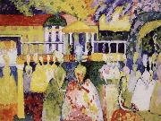Wassily Kandinsky Krinolinos Holgyek France oil painting artist